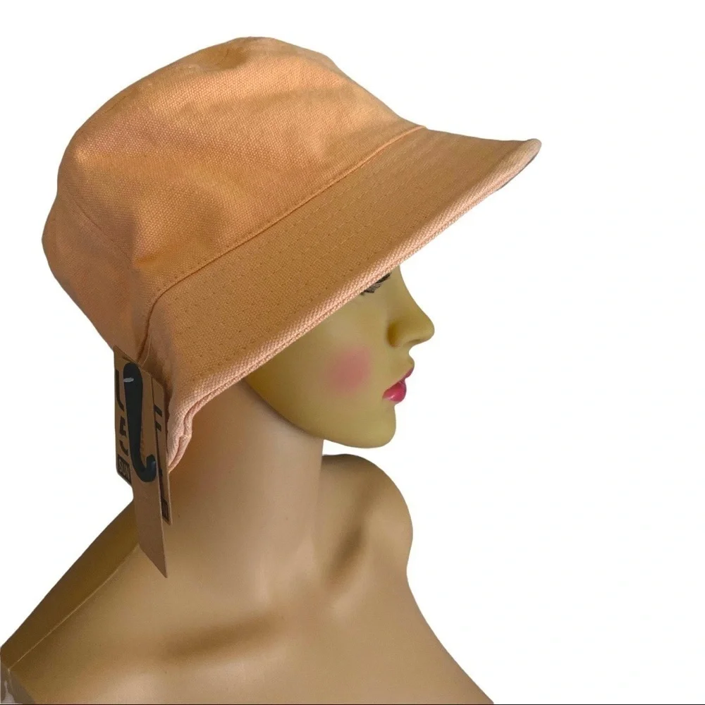 Steve Madden Canvas Bucket Hat Women’s OS Peach NWT